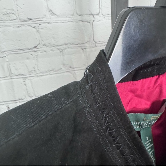 Ralph Lauren Black Suede Button Down Vest Size 8 - Picture 6 of 7